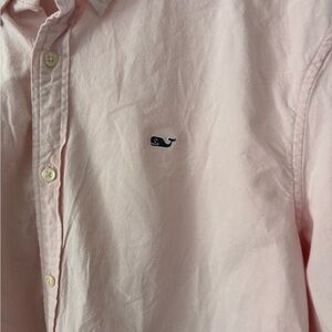 Vineyard vines cotton button up in flamingo xxl